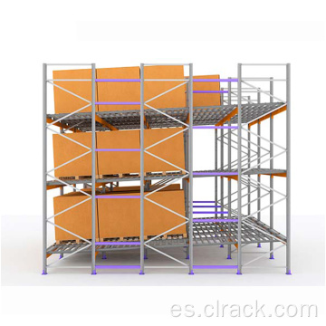Sistema de estanterías de paletas para el almacenamiento de fábrica